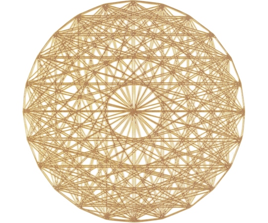 福井クラフト 380丸マット 万華鏡 ゴールド 50312420 1個（ご注文単位1個）【直送品】