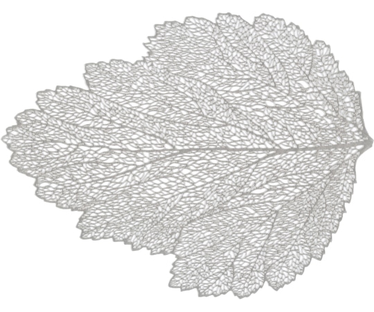 福井クラフト 木の葉マット シルバー 50312230 1個（ご注文単位1個）【直送品】