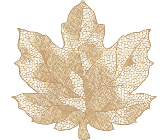 福井クラフト 楓型マット ゴールド 50312260 1個（ご注文単位1個）【直送品】