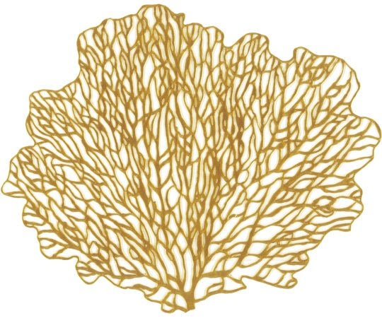 福井クラフト 変形マット サンゴ ゴールド 50312280 1個（ご注文単位1個）【直送品】