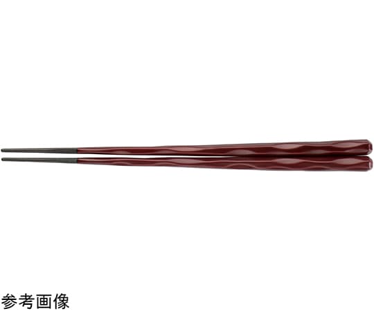 福井クラフト PBT22.5cm 六角一刀彫箸 溜 90030742 1個（ご注文単位1個）【直送品】