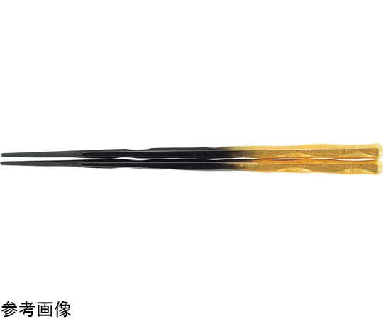 福井クラフト PBT24cm 六角一刀彫箸 二色金箔 80601330 1個（ご注文単位1個）【直送品】