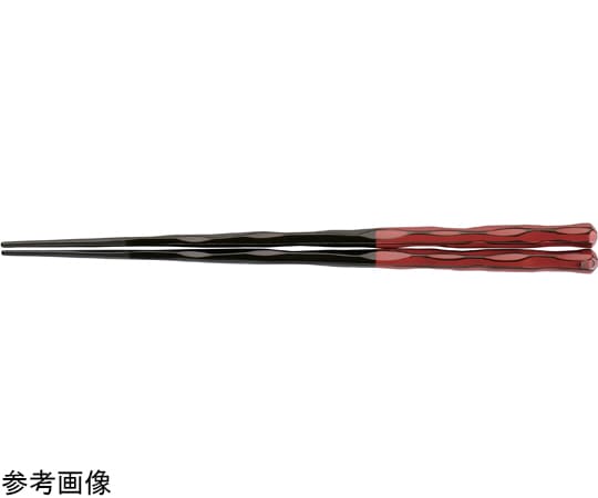 福井クラフト PBT24cm 六角一刀彫箸 根来 90030863 1個（ご注文単位1個）【直送品】