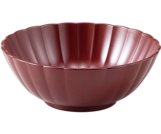 福井クラフト φ113 フラワー小鉢 吟朱 83320140 1個（ご注文単位1個）【直送品】