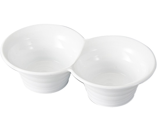 福井クラフト ツイン渦小鉢 白クリアー仕上げ 30003540 1個（ご注文単位1個）【直送品】