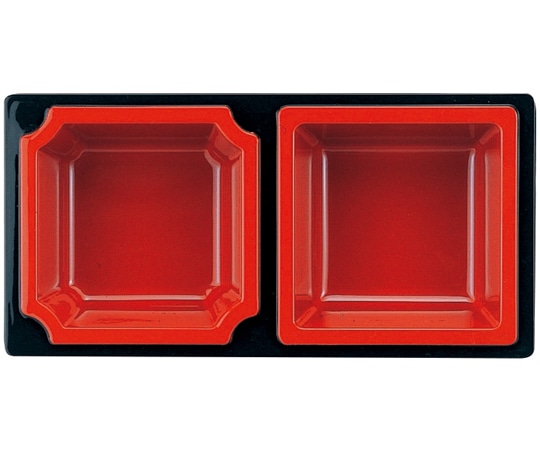 福井クラフト 1/2 松花堂用B仕切 黒内朱 70001610 1個（ご注文単位1個）【直送品】