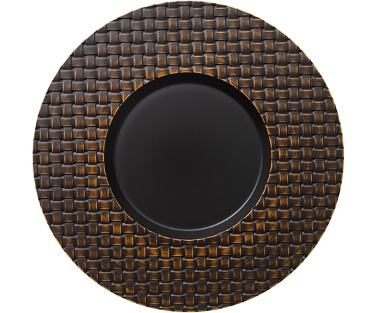 福井クラフト 耐熱28cm アジロプレート 栃研ぎ出し/裏黒塗 75020160 1個（ご注文単位1個）【直送品】