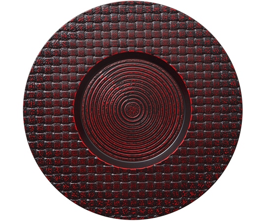 福井クラフト 耐熱28cm アジロプレート 絞り漆刻/裏黒塗 75020210 1個（ご注文単位1個）【直送品】