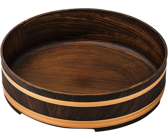 福井クラフト 尺0 めん桶 ブラウン刷毛目 51030919 1個（ご注文単位1個）【直送品】