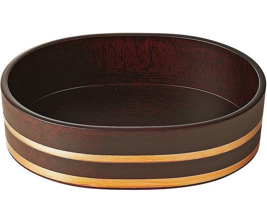 福井クラフト 桶型小判桶 ブラウン刷毛目 50023765 1個（ご注文単位1個）【直送品】