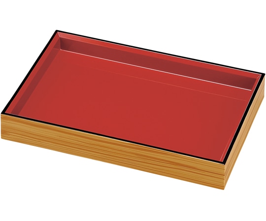 福井クラフト 尺7 長角大和殿盛器 白木内朱 53261870 1個（ご注文単位1個）【直送品】