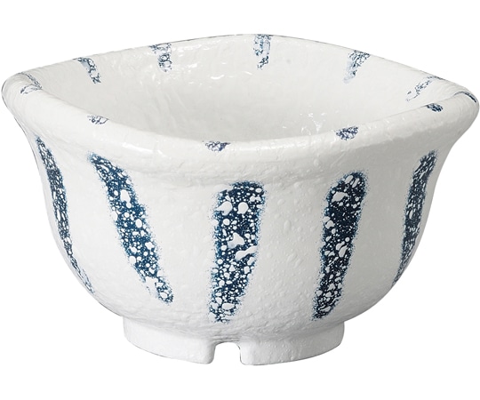 福井クラフト 三つ足小鉢 藍十草 51400400 1個（ご注文単位1個）【直送品】