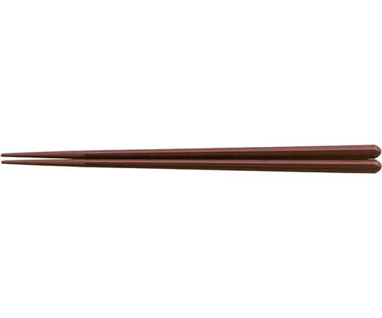 福井クラフト PBT22.5cm 丸頭八角無地箸 茶OM 90032149 1個（ご注文単位1個）【直送品】
