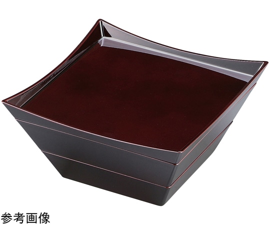 福井クラフト 8寸 角山路ダイヤ前菜盆 溜SH塗裏溜 21003260 1個（ご注文単位1個）【直送品】