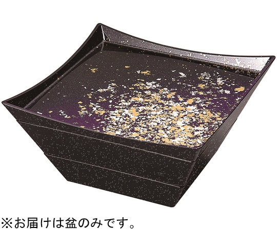 福井クラフト 8寸 角山路ダイヤ前菜盆 箔舞踊SL 41322010 1個（ご注文単位1個）【直送品】