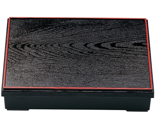 福井クラフト 9寸 木目松花堂 黒天朱(親蓋) 21061524 1個（ご注文単位1個）【直送品】