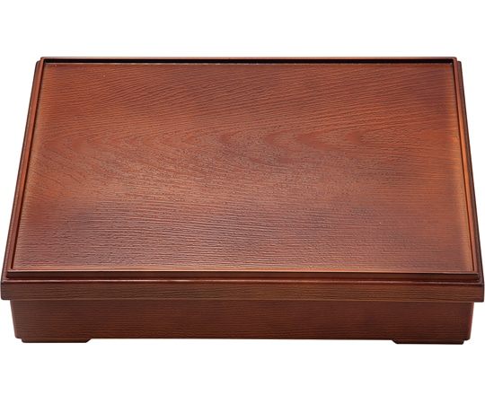 福井クラフト 9寸 木目松花堂 ブラウン(親蓋) 23214810 1個（ご注文単位1個）【直送品】