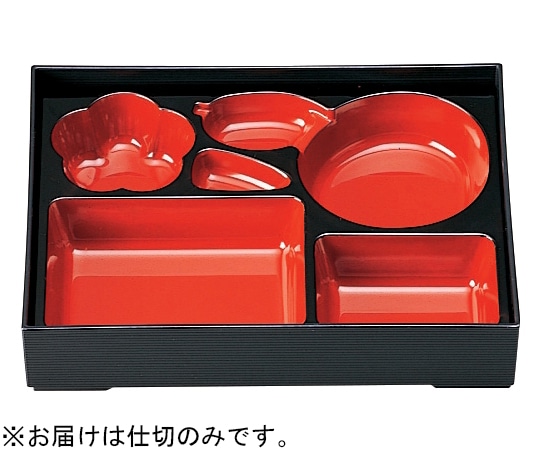 福井クラフト 9寸 ひょうたん仕切 朱天黒 21021645 1個（ご注文単位1個）【直送品】