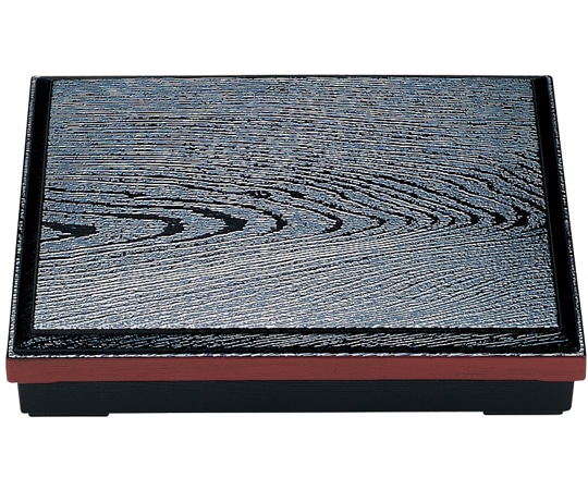 福井クラフト 9寸 新長手木目松花堂 黒渕朱 内黒 23214770 1個（ご注文単位1個）【直送品】