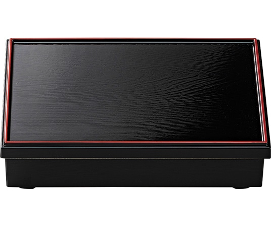 福井クラフト 9寸 長手共仕切弁当 黒内朱 21006560 1個（ご注文単位1個）【直送品】