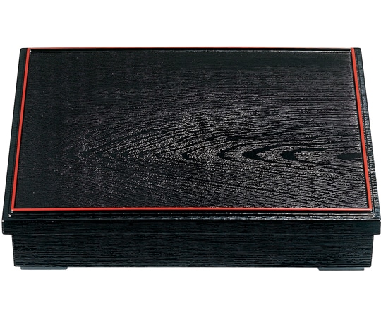 福井クラフト 尺1 木目松花堂 黒天朱(蓋親) 21061510 1個（ご注文単位1個）【直送品】