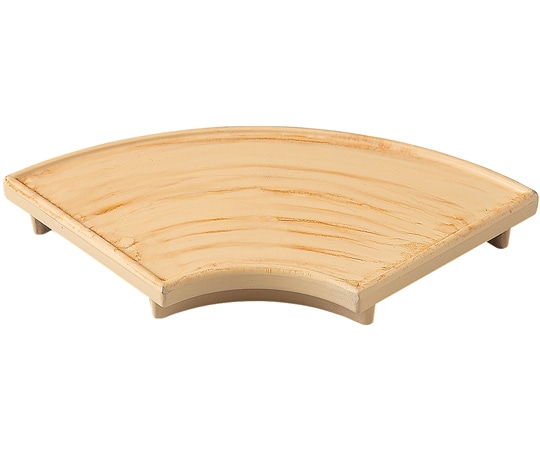 福井クラフト 1/2ミニ扇子皿 クリーム刷毛目 55204140 1個（ご注文単位1個）【直送品】