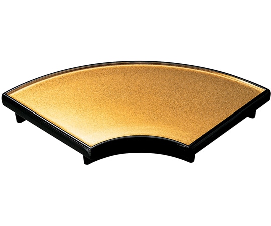 福井クラフト 1/2ミニ扇子皿 金粉蒔き 51015850 1個（ご注文単位1個）【直送品】