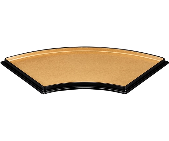 福井クラフト 扇面皿 金パール天黒/黒天朱 51272148 1個（ご注文単位1個）【直送品】