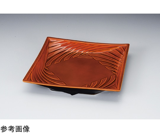 福井クラフト 7寸 四方波皿 漆調春慶 51272240 1個（ご注文単位1個）【直送品】