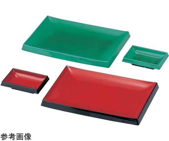 福井クラフト 7.5寸 長角皿 朱渕黒塗 51037810 1個（ご注文単位1個）【直送品】