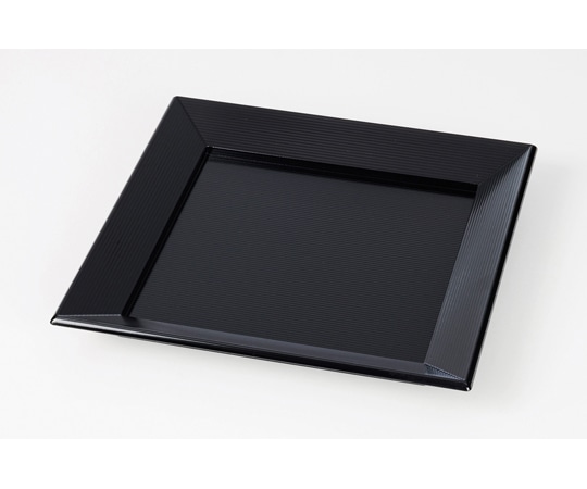 福井クラフト 7.8寸 正角千筋四方盛皿 黒(裏黒) 50025705 1個（ご注文単位1個）【直送品】