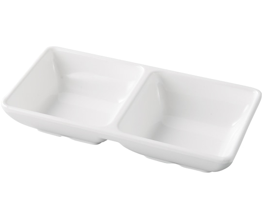 福井クラフト メラミン 14.8 雅二ツ切皿 白グロス 51025440 1個（ご注文単位1個）【直送品】