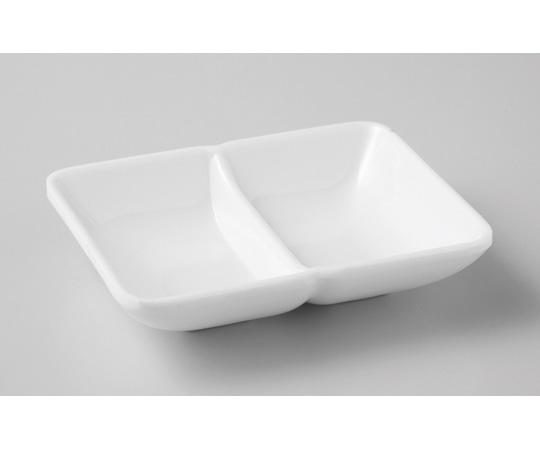 福井クラフト 9.8 二ツ切ミニ皿 白グロス 83361170 1個（ご注文単位1個）【直送品】