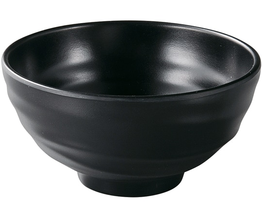 福井クラフト メラミン φ13.9 ロクロ目 ひねり麺鉢 黒マット 51025290 1個(ご注文単位1個)【直送品】