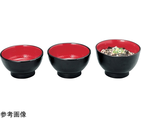 福井クラフト 耐A 長寿木目丼 中黒内朱H80 21409067 1個(ご注文単位1個)【直送品】