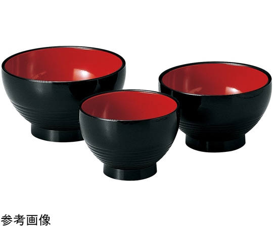 福井クラフト 耐A4.3寸 大福鉢 黒内朱 30004320 1個(ご注文単位1個)【直送品】