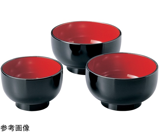 福井クラフト 4.3寸 富貴鉢 黒内朱天黒 38020780 1個（ご注文単位1個）【直送品】