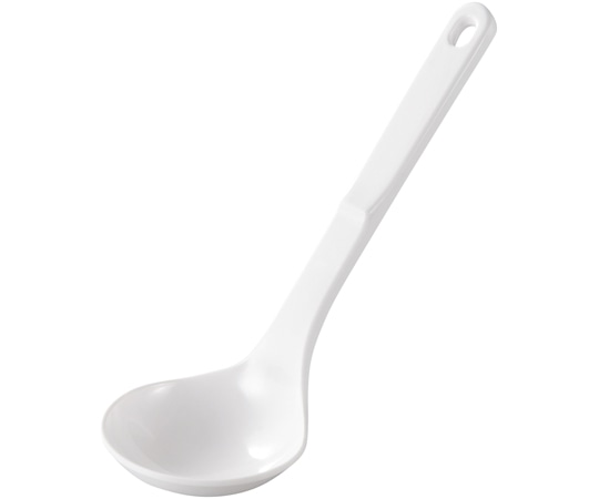 福井クラフト メラミン 21.0 雅節付杓子 白グロス 51025220 1個（ご注文単位1個）【直送品】