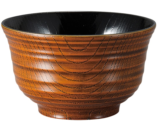 福井クラフト 超耐熱13.6千段 お好み椀 栃内黒 30003460 1個（ご注文単位1個）【直送品】