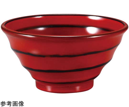 福井クラフト TA13cm 段付鉢 朱研ぎ出し(内外) 31082075 1個（ご注文単位1個）【直送品】