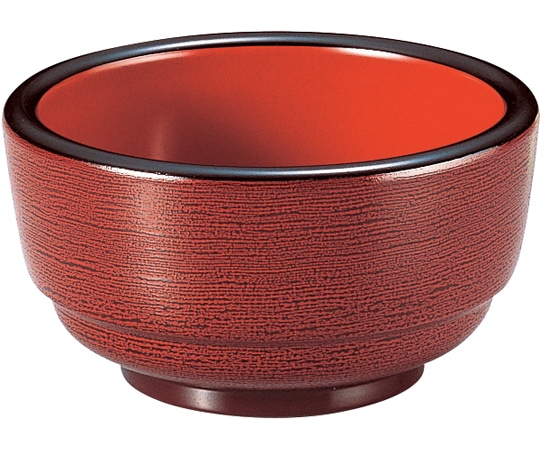 福井クラフト 4.5 がんこ深鉢 溜刷毛目内朱 38021905 1個（ご注文単位1個）【直送品】