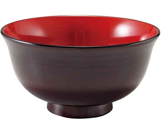 福井クラフト TA5寸 千筋丼物椀(親)溜内朱 38020222 1個（ご注文単位1個）【直送品】