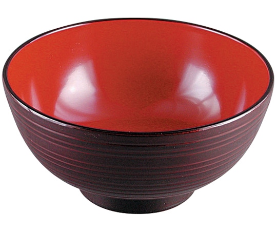 福井クラフト TA6寸 千筋丼 溜内朱 33101820 1個（ご注文単位1個）【直送品】