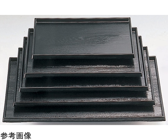 福井クラフト 尺6 ダイヤ木目盆 オール黒塗 15020650 1個（ご注文単位1個）【直送品】