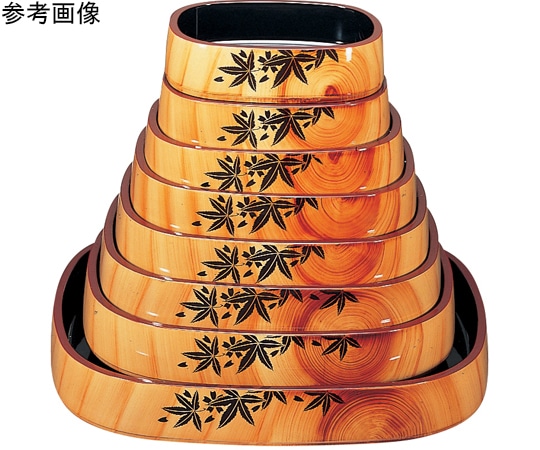 福井クラフト 1人小判桶 香林紅葉内黒(8寸) 64030110 1個（ご注文単位1個）【直送品】