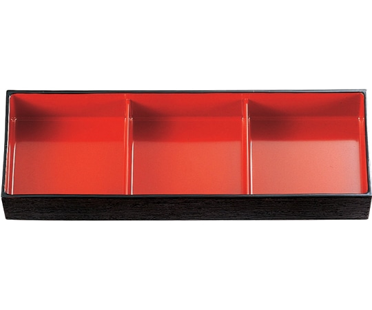 福井クラフト 大寿弁当溜内朱天黒三ツ仕切親 21031270 1個（ご注文単位1個）【直送品】