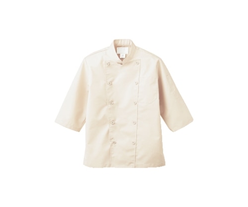 住商モンブラン コックコート 男女兼用 7分袖 ベージュ 6-827 L 1枚(ご注文単位1枚)【直送品】
