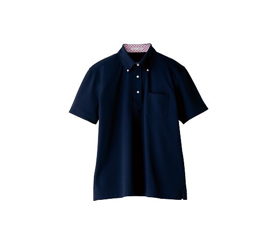 FACE 吸水速乾メンズポロシャツ(チェック) ネイビー L FB5023M-8 L 1枚（ご注文単位1枚）【直送品】