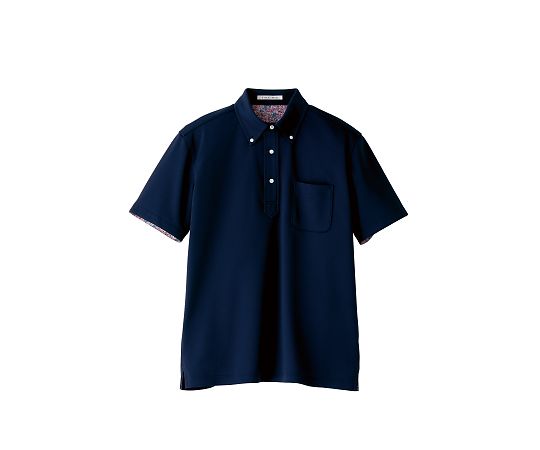 FACE 吸水速乾メンズポロシャツ(花柄B) ネイビー M FB5025M-8 M 1枚（ご注文単位1枚）【直送品】