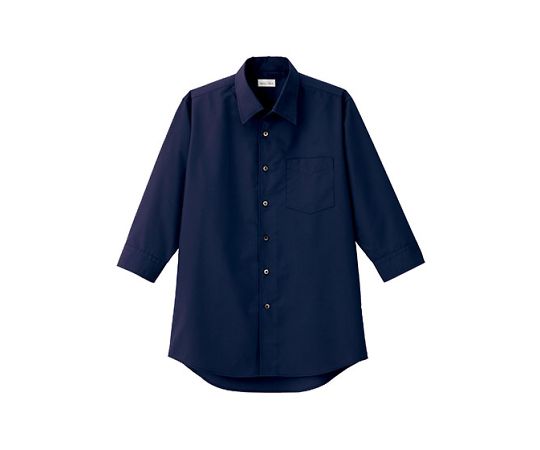 FACE メンズ開襟七分袖シャツ ネイビー 3L FB5044M-8 3L 1枚（ご注文単位1枚）【直送品】